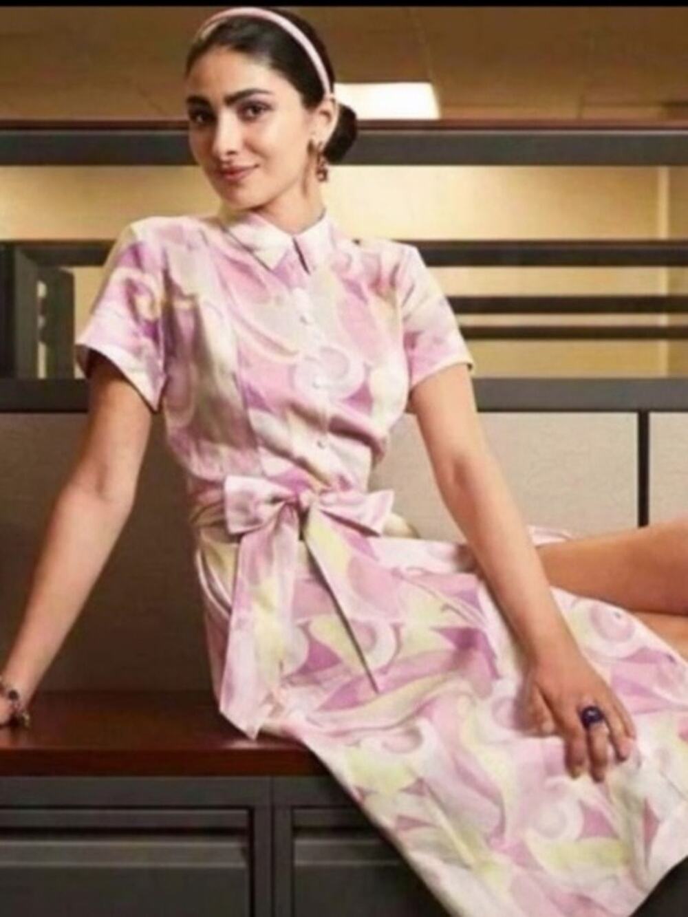 NWT Hill House The Lily Candy Kaleidoscope pink 100% Linen Midi Dress size XXS